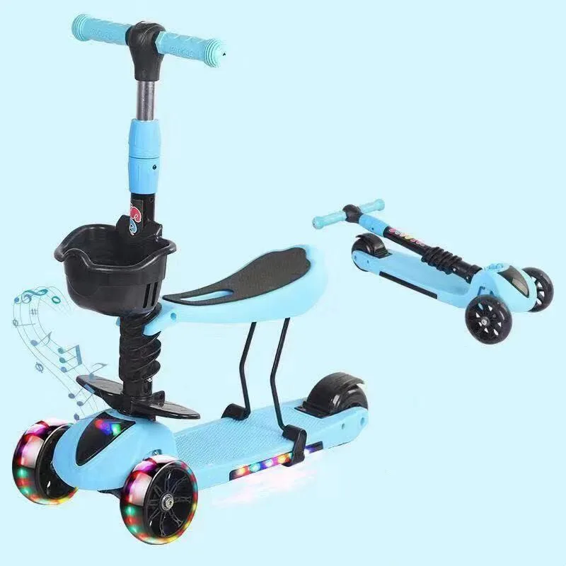 Для девочек ногой Scooty детские игрушки Patinete Infantil для детей 3 в 1 колеса Качели Ездить На Детские самокаты со светодиодной подсветкой