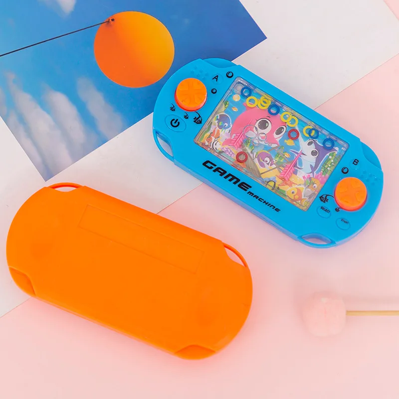 Handheld Console Ring Toss Water Ring Game Machine Childhood Classic Nostalgic Traditional Handheld Plastic Ring Toss Water Game