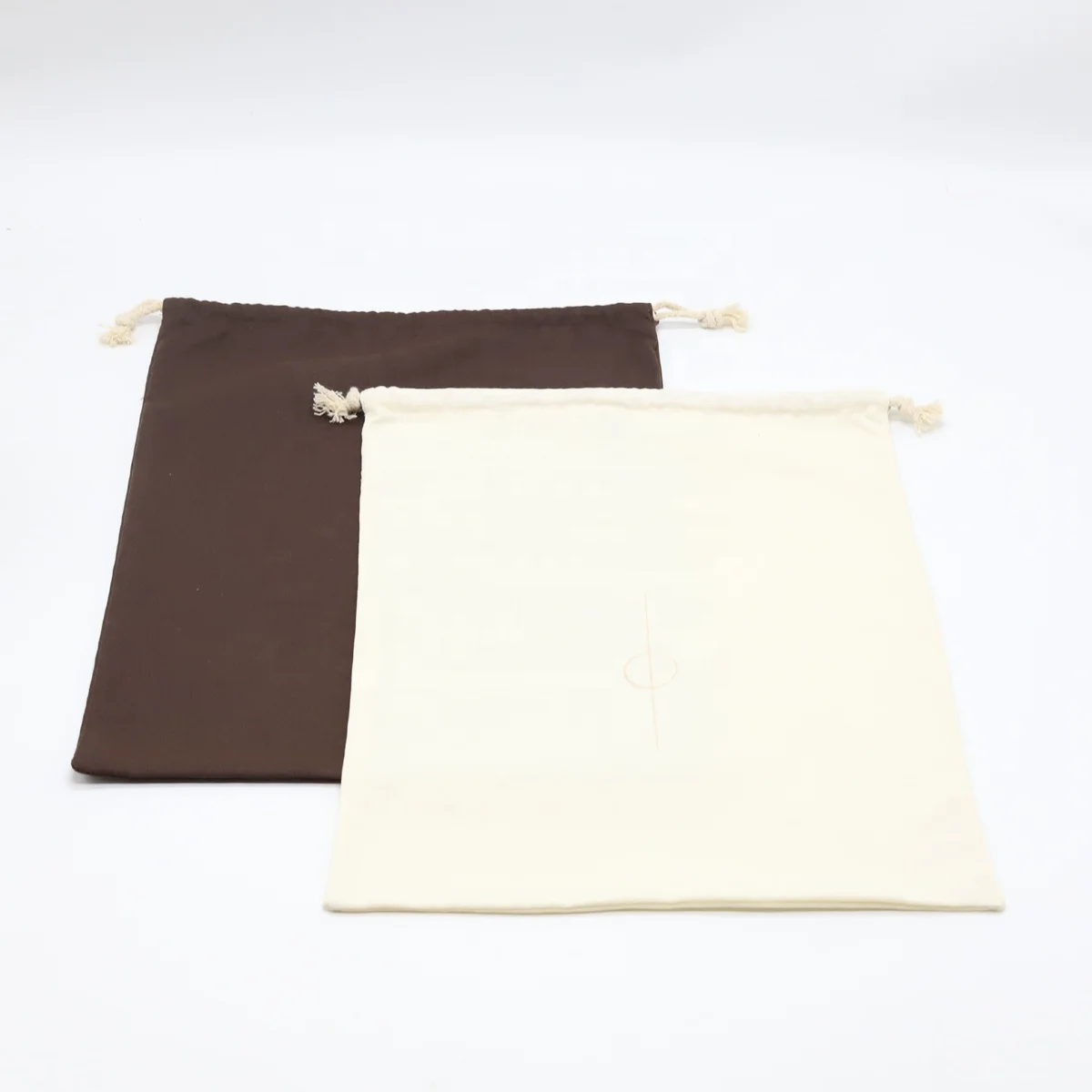 Wholesale Brown Beige Cotton Linen Drawstring Gift Packaging Bag Large Cotton Muslin Dust Cloth Pouch