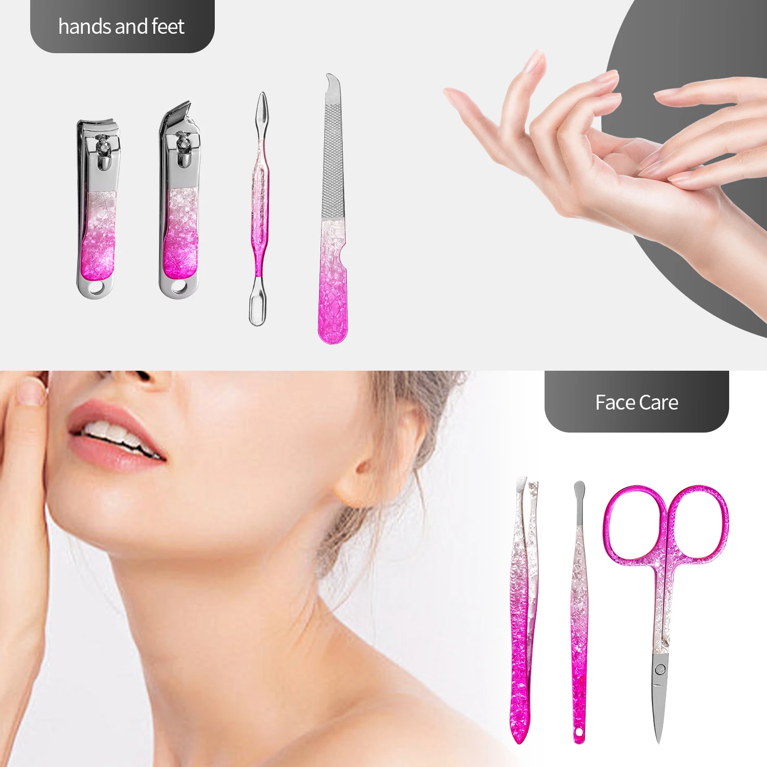 7 in 1 Stainless Steel Nail Set Pedicure Kit Salon Professional Manicure Tools Manicure Set