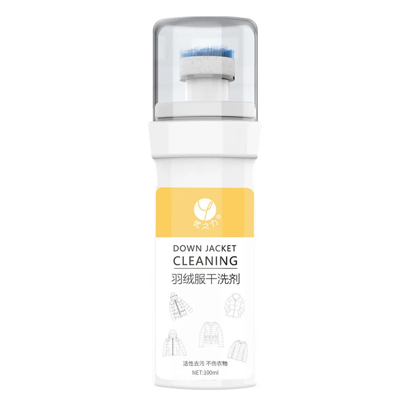 100ml Down jacket dry cleaning agent with brush head clothing degreasing  decontamination free washing down