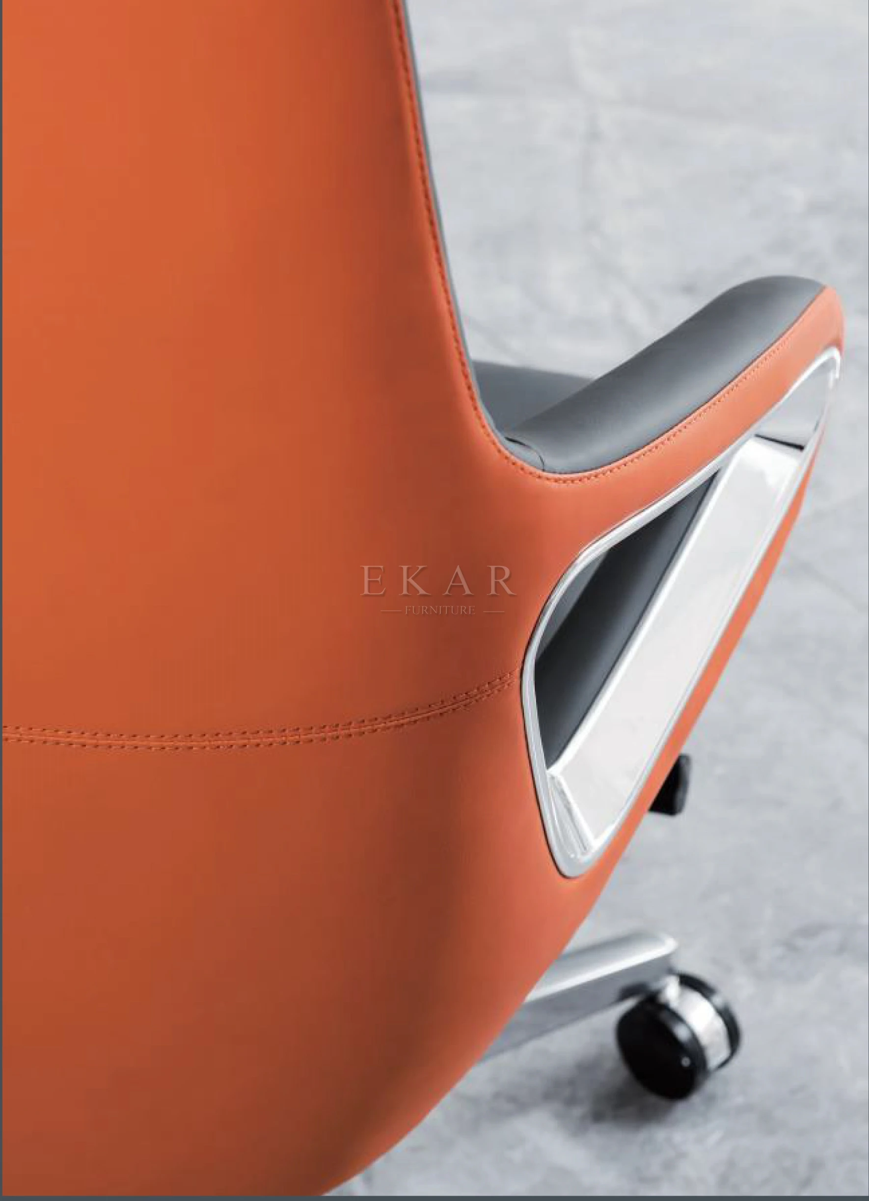 Adjustable Executive Office Chair Swivel Office Furniture Modern Style Furniture Viewpoint Leather Furniture Synthetic Leather