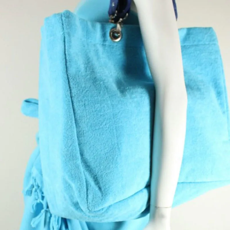 Womens Summer Large Beach Handbag Personalized Oversized Terry Towelling Tote Bag Striped Terry Towelling Beach Tote Bag