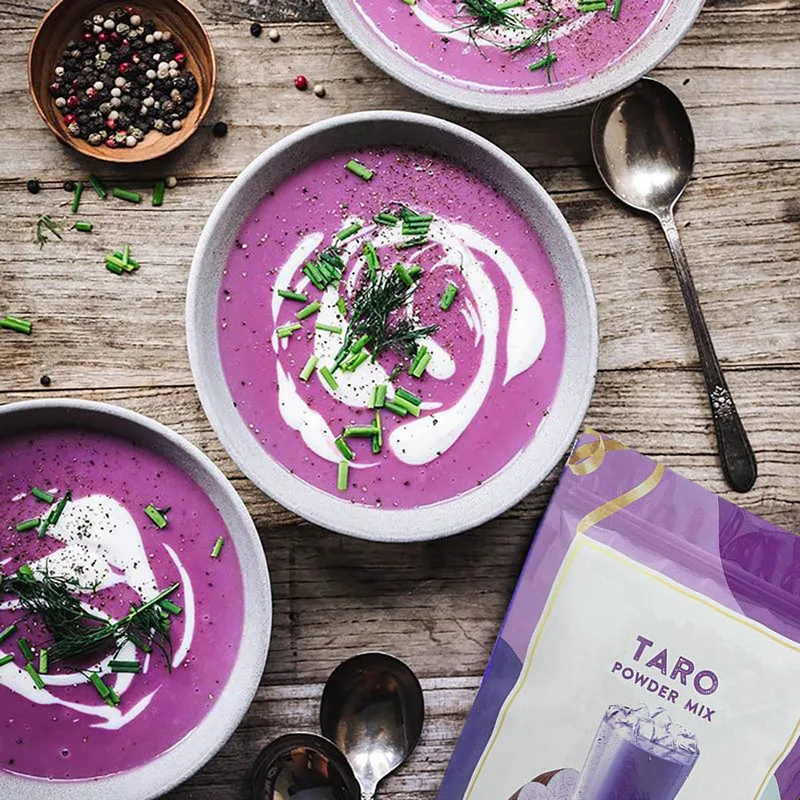 OEM/ODM/OBM Halal Organic 100% Natural Pure Taro Root Extract Premium Taro Powder for Bubble Tea, Boba Tea