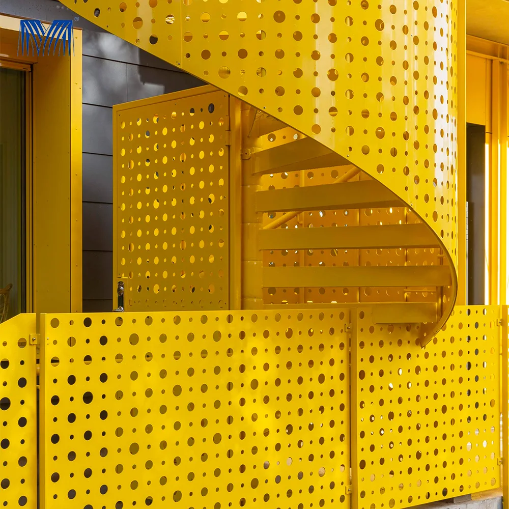 Round hole perforated metal manufacturer 3d Decorative Aluminum Expanded Metal Exterior Building Facades Wall Cladding