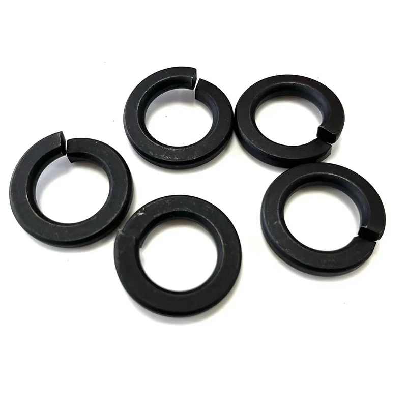 black DIN 127b spring lock washer square ends