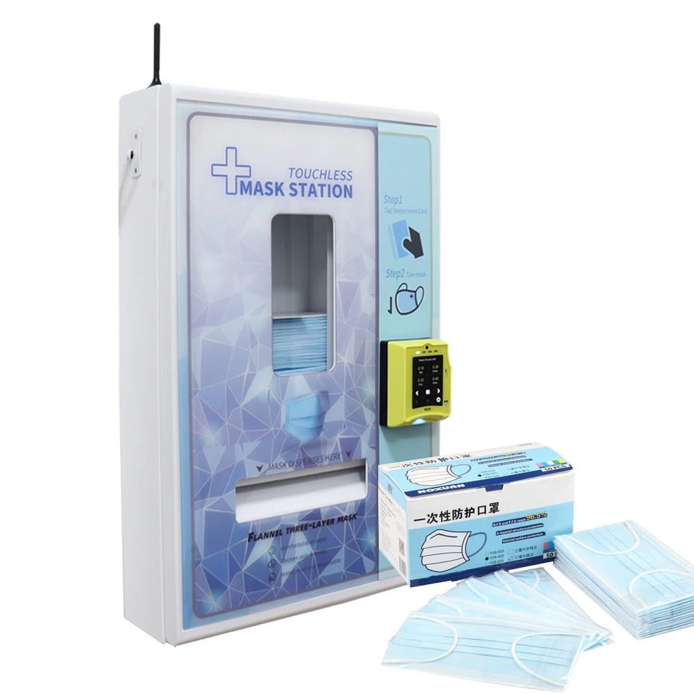 Tap And Go Smart Vending Machine Disposable Face Mask Dispenser Vending Machine With Card Reader
