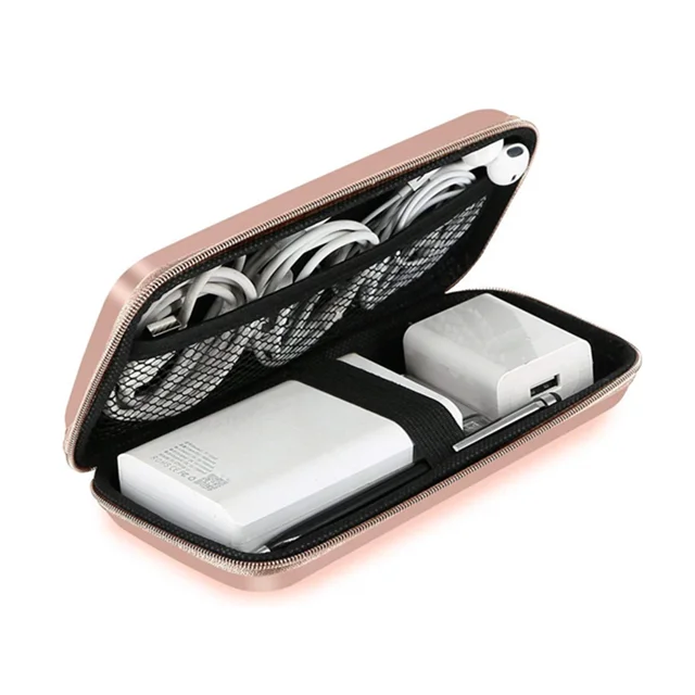 Shockproof Portable Wall Charger USB Adapter Cable Case EVA Travel Gadgets Bag Carring Case For Power Bank