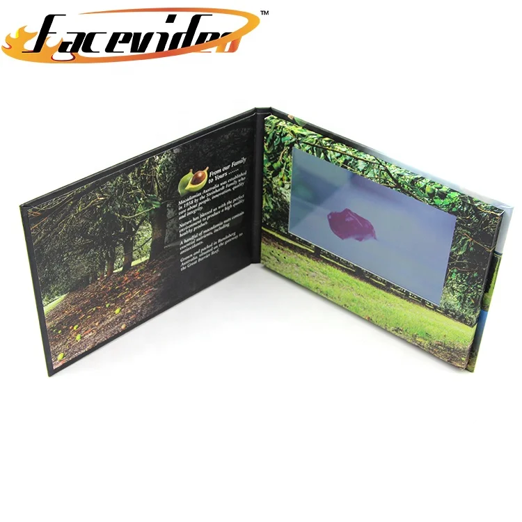 Best selling wholesale lcd video box customize for business gift cards mailer kit greeting card video brochure