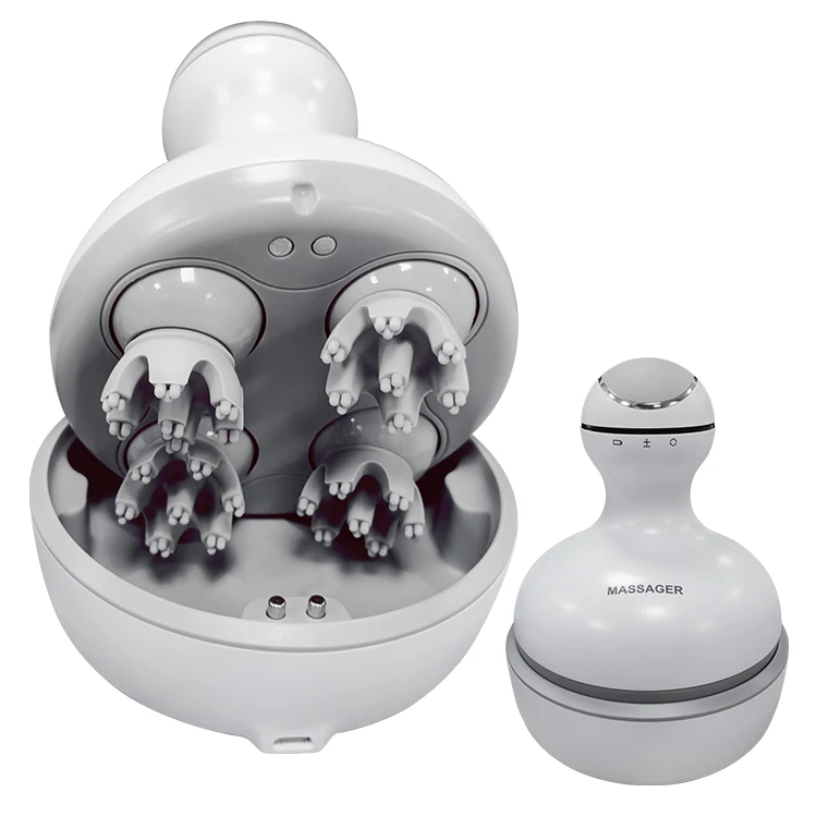 Portable Electric Scalp Massager Rechargeable Waterproof with Kneading Nodes 4 Massage Styles for Body Massage Face Cleaning