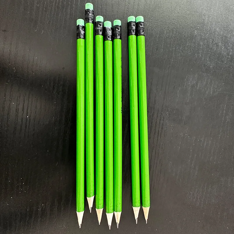 Wholesale School Stationery Supply Standard Pencils HB Wooden Pencil with Custom Logo Printed for Children