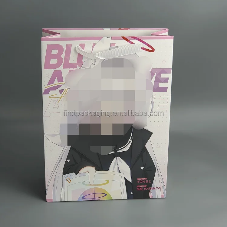 Cartoon Design Paper Gift Bags with Handles for Parties Promotional Items