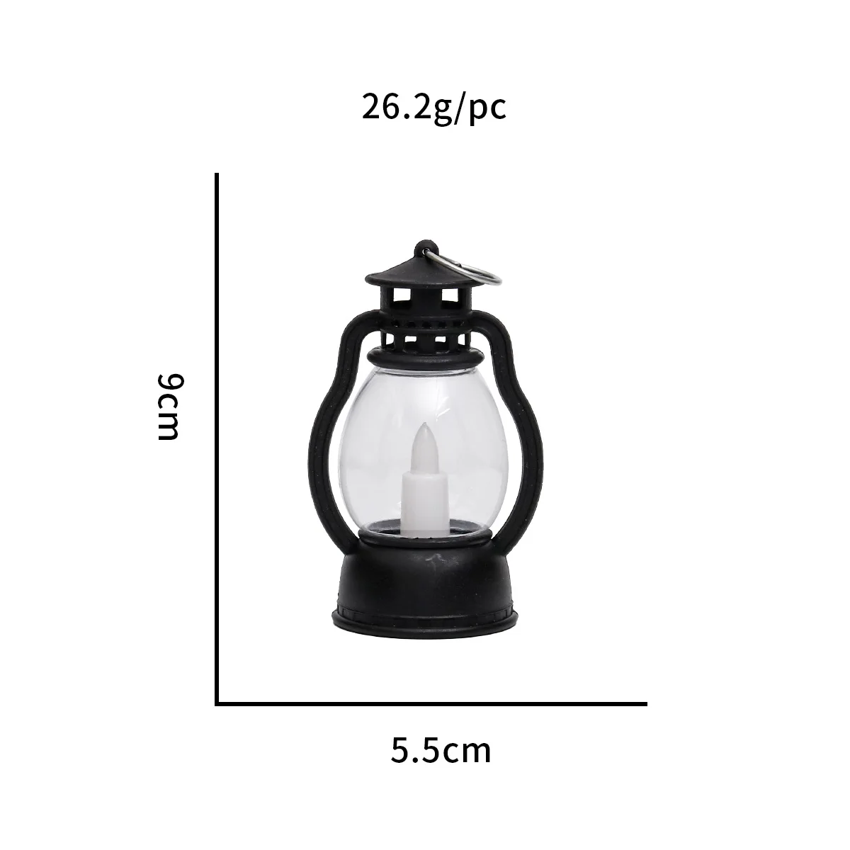 Halloween Candle Mini Lantern Miniature Model Small Horse Lantern Retro Candlestick Electronic Candle Lamp Decoration