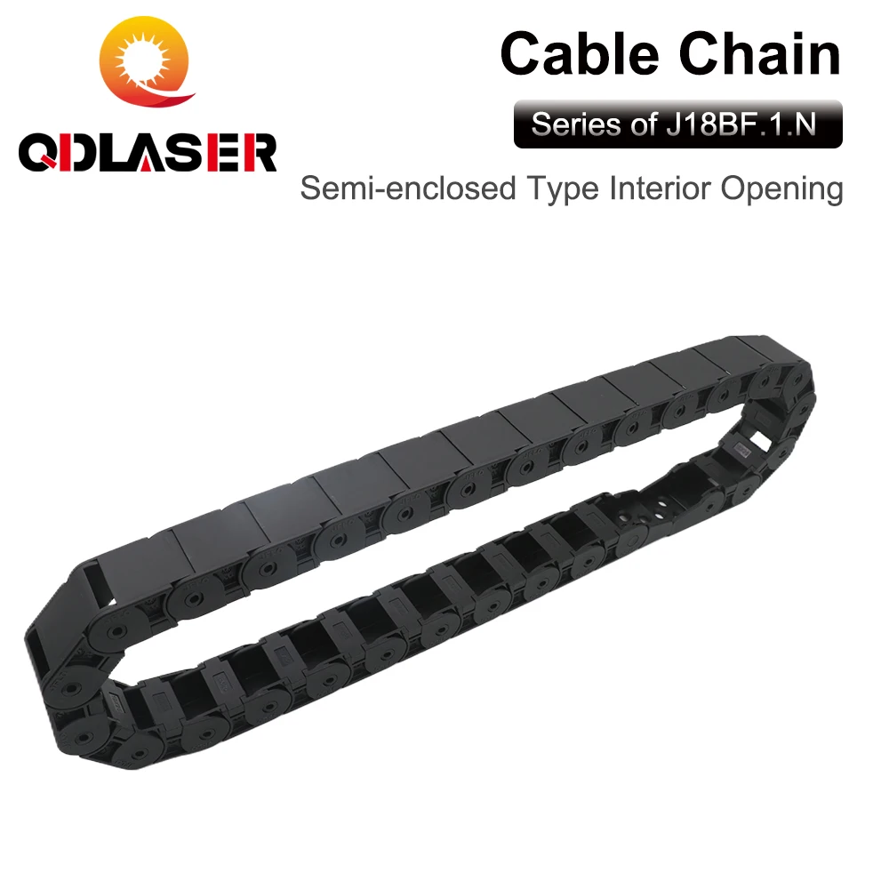QDLASER Cable Chain Semi-Enclosed Interior Opening 18x25 18x37  Drag Plastic Towline Transmission