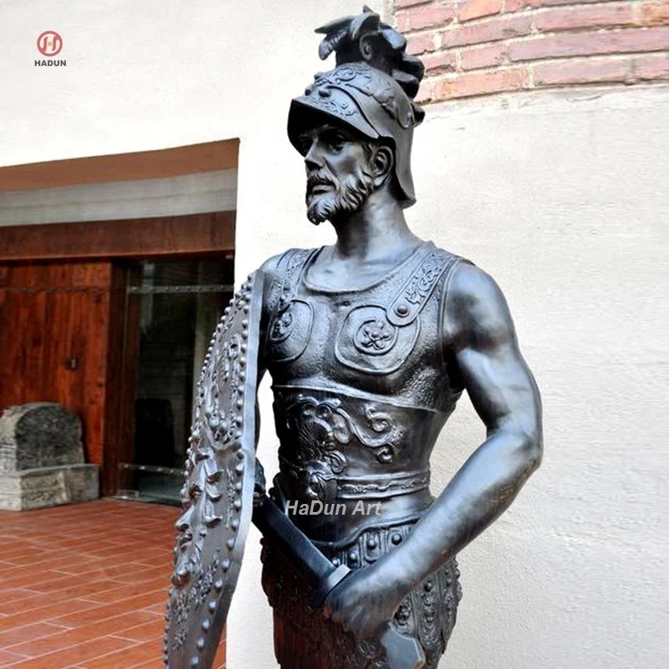 Customized Large Western Style Outdoor Garden Bronze Greek Woman Warrior Statue Sculpture