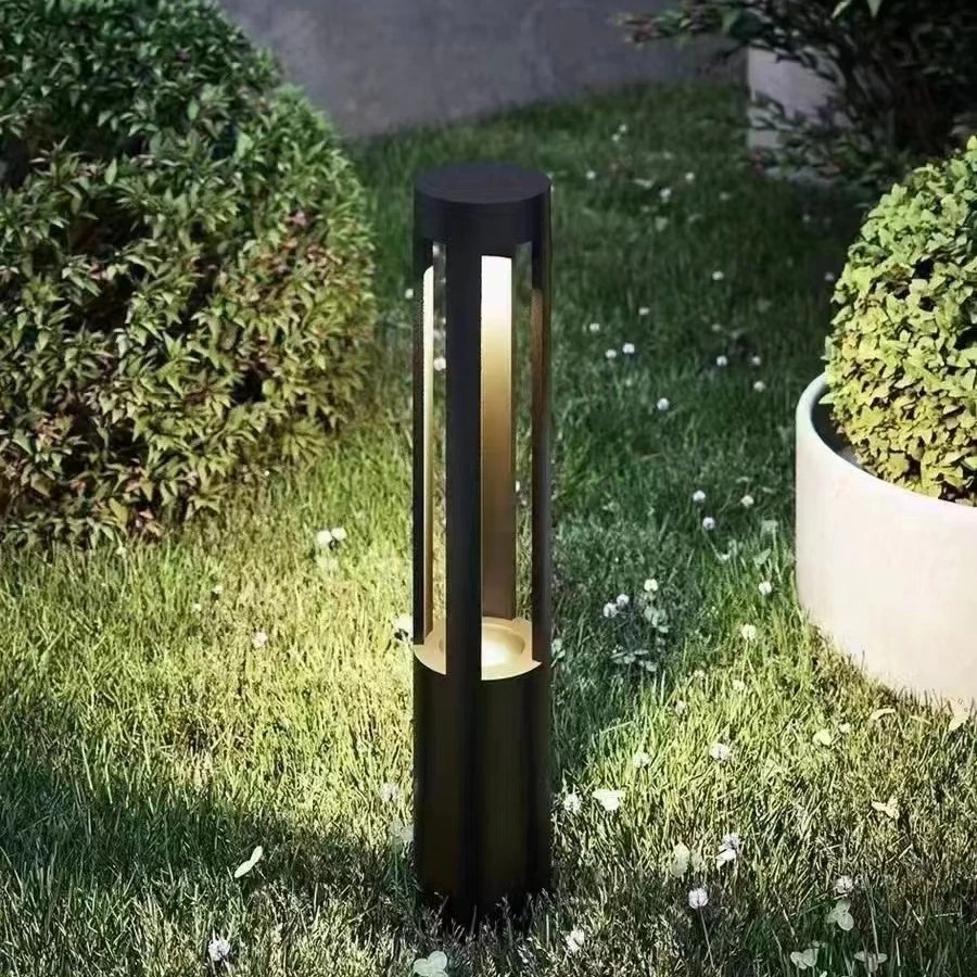 Modern Style Aluminum Ip65 Round Powder Coating Led Park Ground Outdoor Garden Lights Lawn