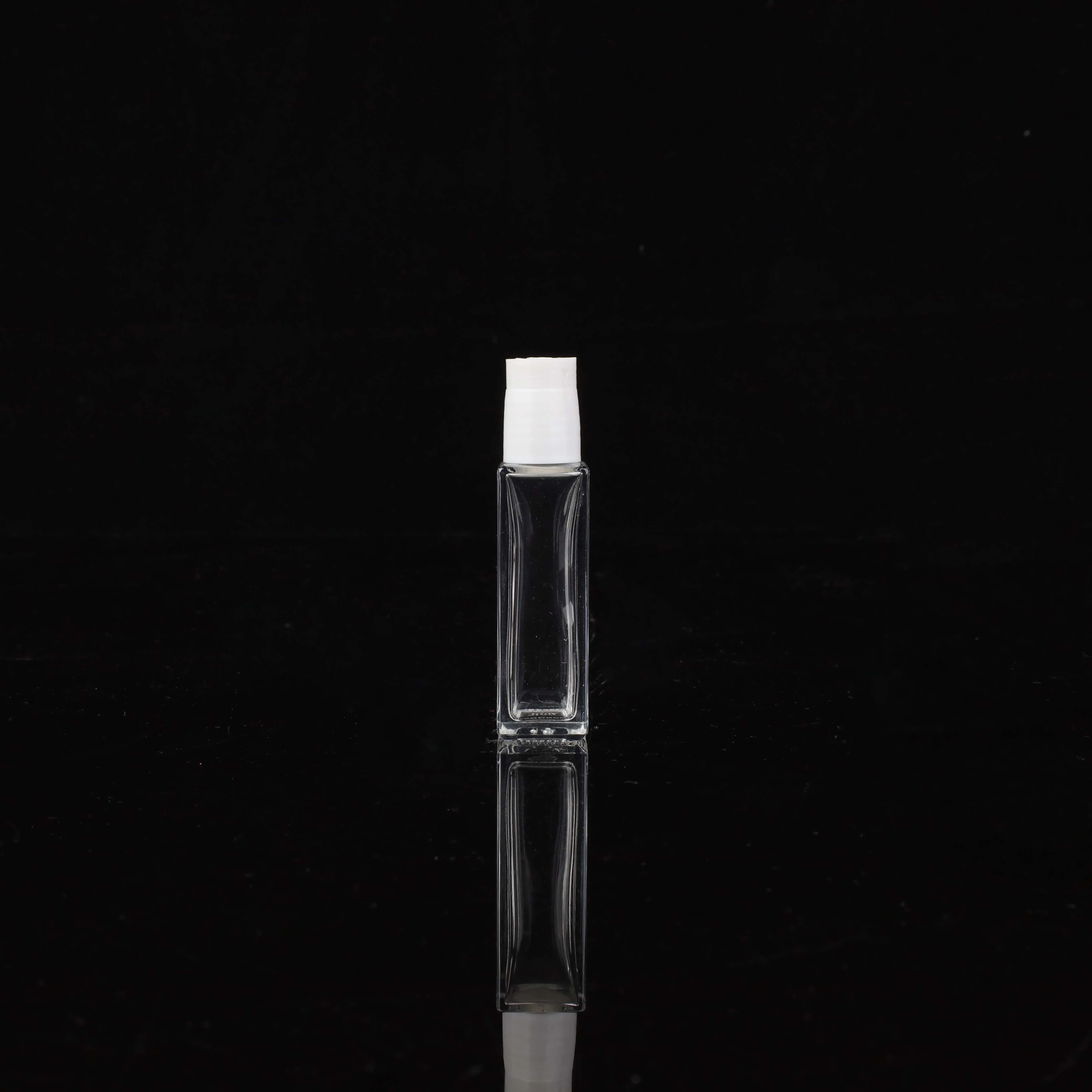 Pocket Size Thin Square Black Perfume Bottle Empty Perfume Bottles Sample 15 Ml Perfume Spray Bottle With Black Cover