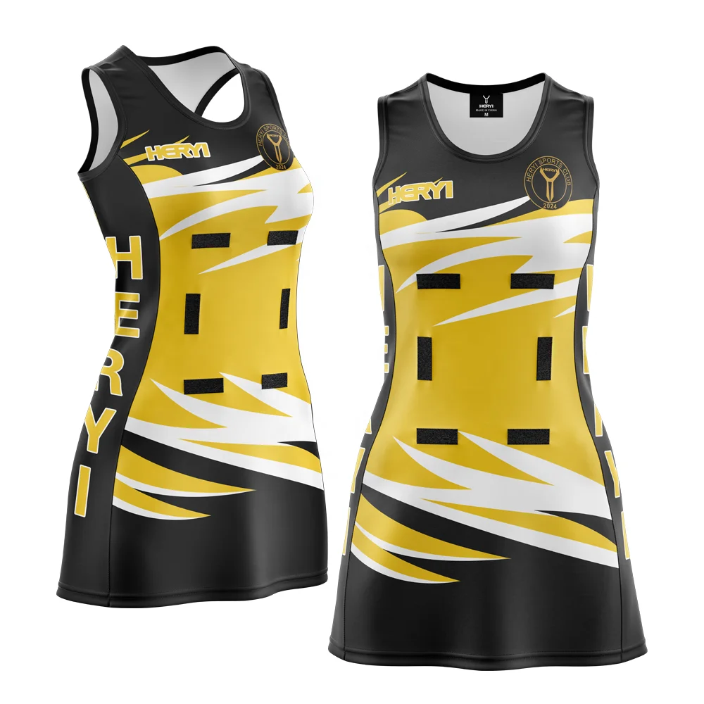 Пользовательская Сублимация pro racer back netball Униформа платье оптовая продажа командная одежда для детей трикотажные изделия