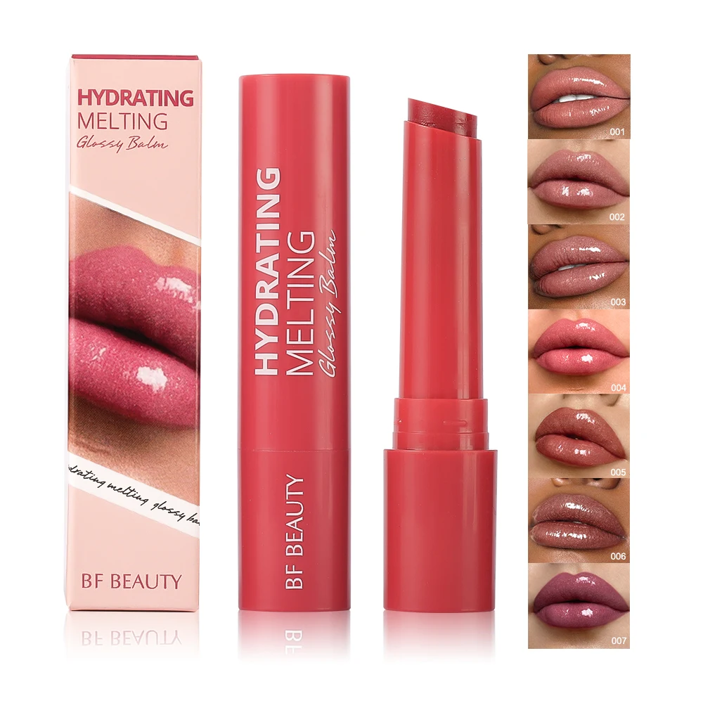 All in One Hydrating Melting Glossy Color Changing Lip Balm Eco Vegan Fruit Moisturizing Promotional Coloured Lip Balm