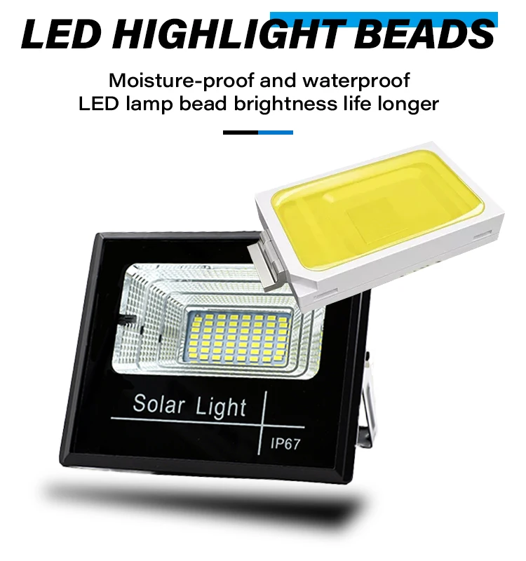 25W 40W 60W 100W 200W Solar Street Flood Light IP67 Waterproof Solar Flood Light With Remote Control