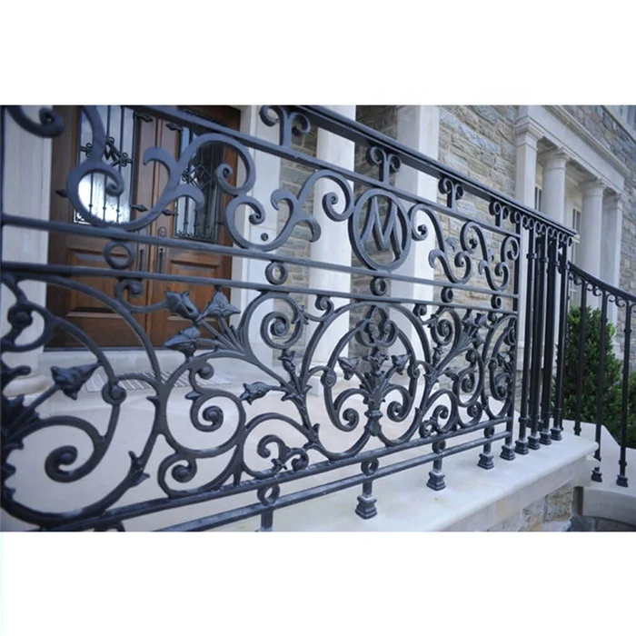 roof railing design with wrought iron design