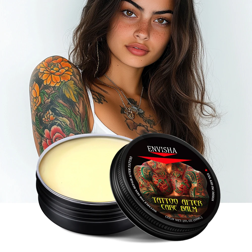 Custom Logo Tattoo Cream Color Protection Soothing Moisturizing Promote Body Care Skin Healing Tattoo After Care Balm