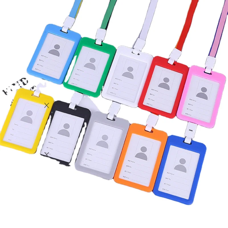 Card Sleeve Work Permit Double Sided Badge Lanyard Exhibition Plate Work Plate Bus Access Plant Employee Hang Tag