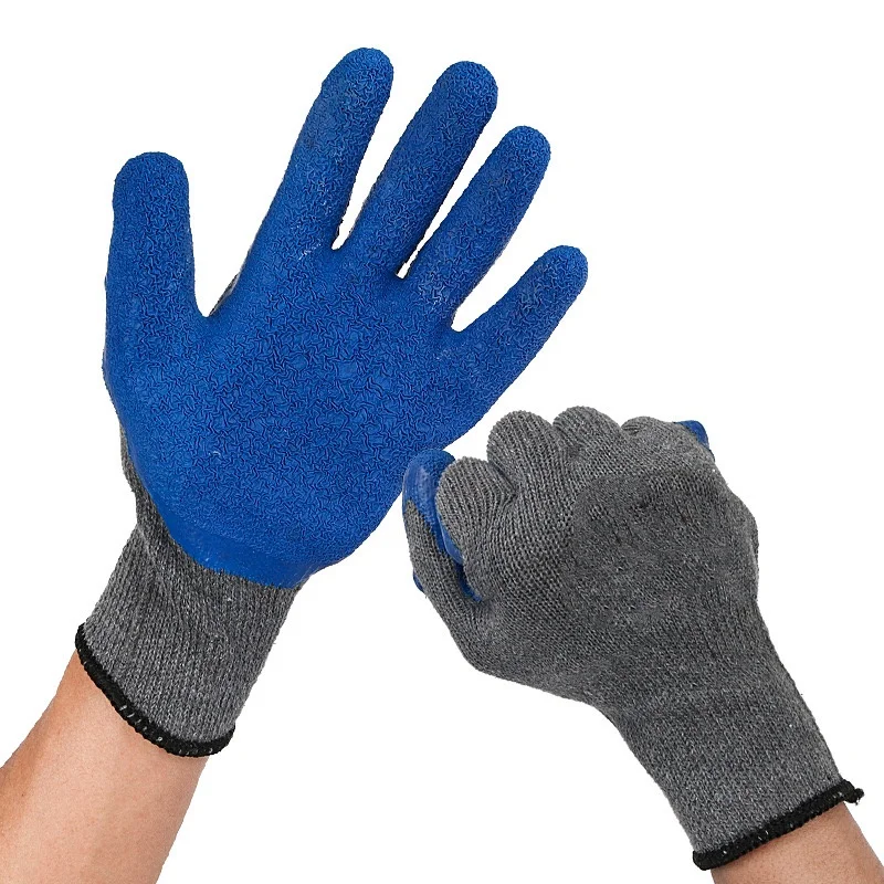 Size 13 Gardening Garden Protect Rough Surfaces Abrasion Resistant Nylon Dipped Crinkle Latex Coated Gloves