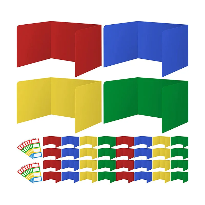 Desk Dividers Privacy Boards Durable and Waterproof Plastic Study Carrel Divider for School Teacher Study Test