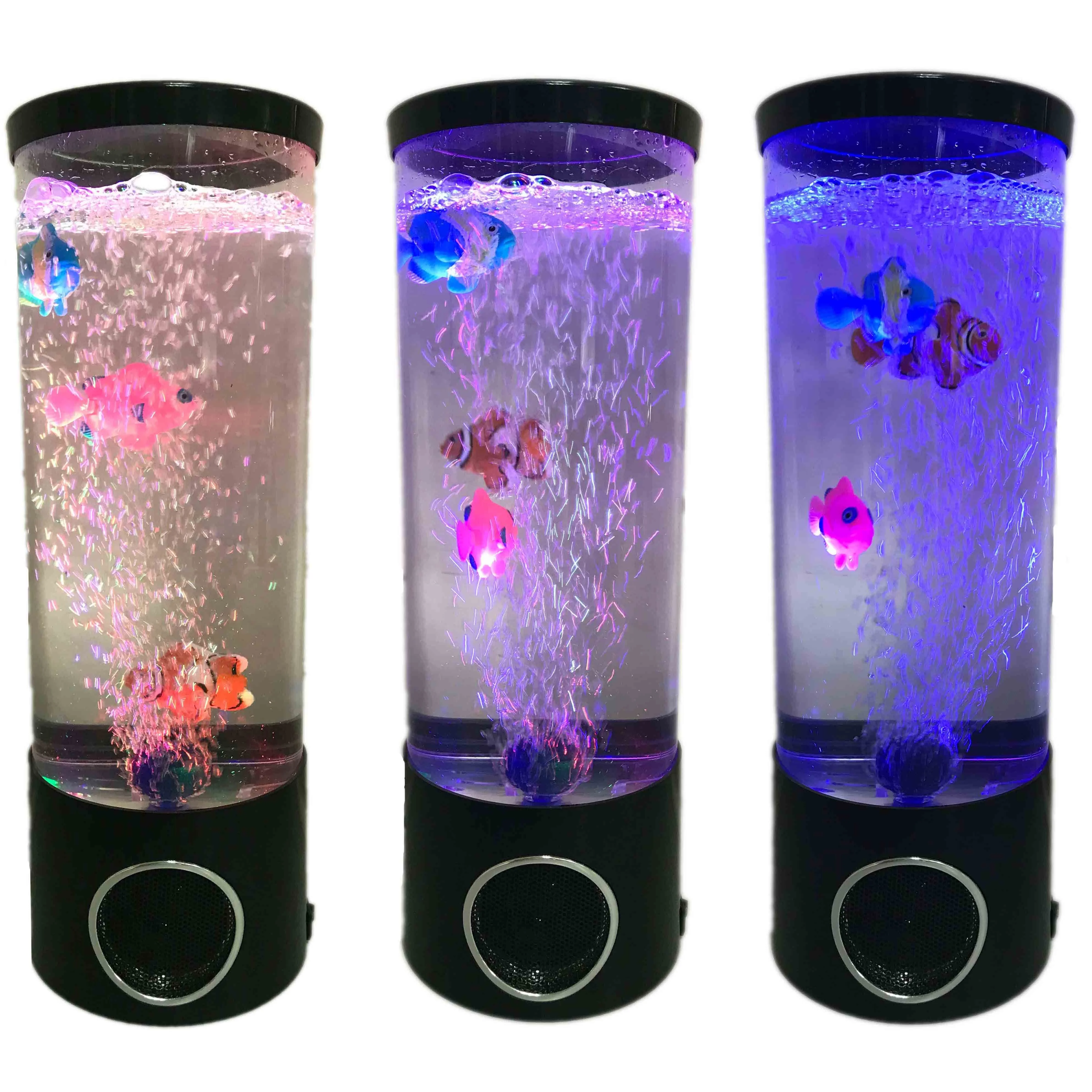Bubble Fish Lamp Speaker lava lamp Aquarium Relax Mood Nightlight Desktop Light Bubble Fish Tank Light