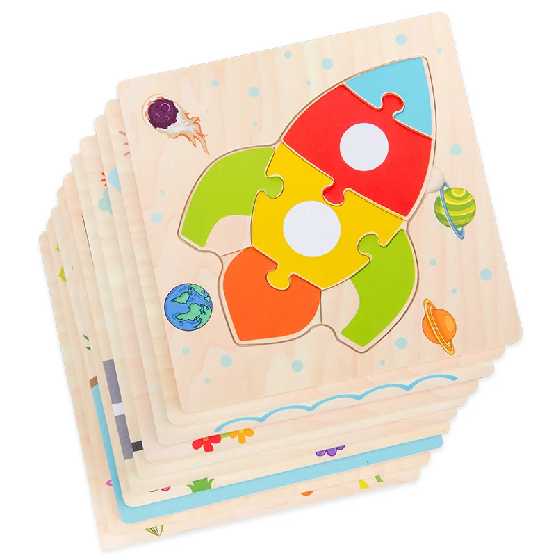 2022 Wooden Puzzle Jigsaw for Children Baby Educational Toy puzzles for kid
