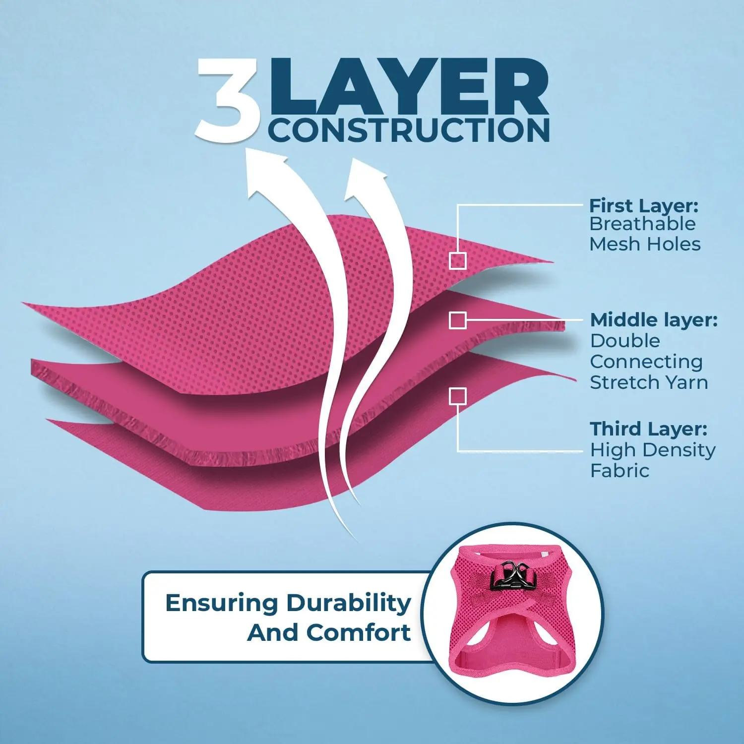 Custom Personalized Adjustable Step-in Air No Pull Dog Harness Nylon Mesh Pet Dog Cat Harness Vest for All Weather