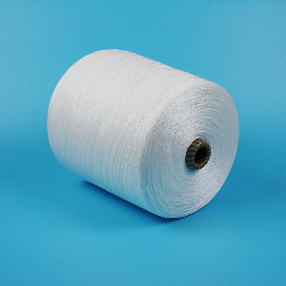 12/4 100% polyester sewing thread raw white polyester sewing thread bag closing thread