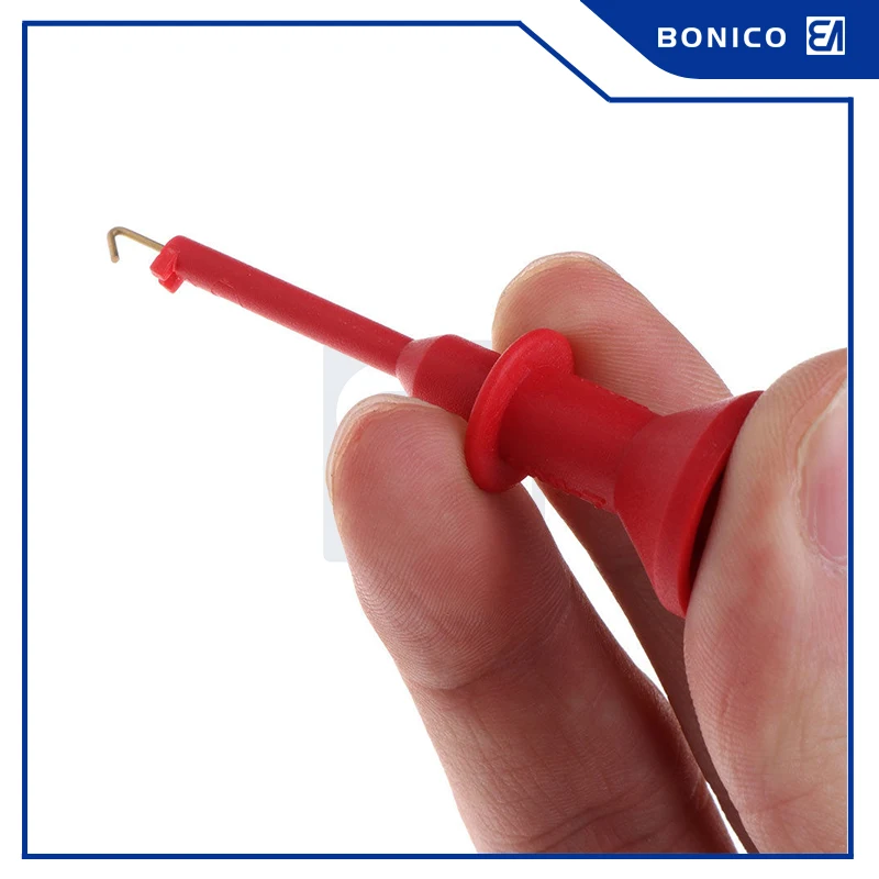 Test Hook Clip Multimeters Test Lead Extension Hook Probe Testing Clip 4mm Aperture Threaded Hook