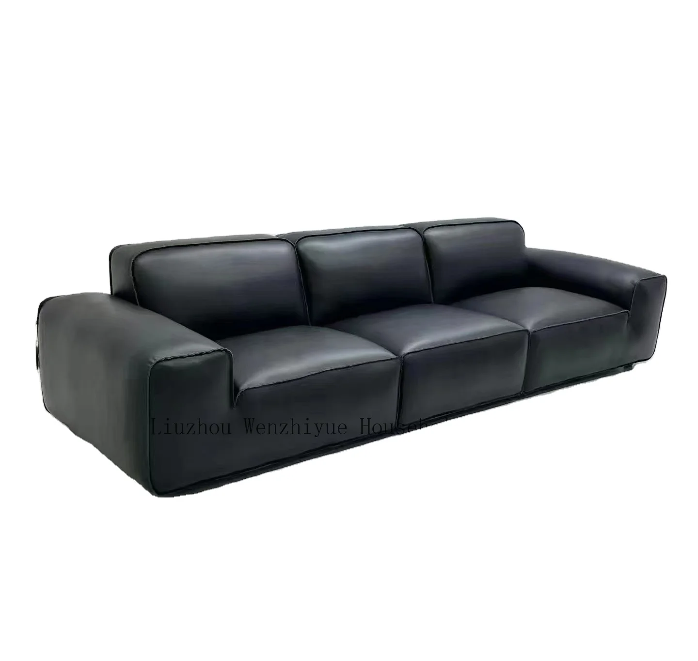 Italian design Modular office sofa full grain leather sectional couches for modern living room sofa set for Hotels