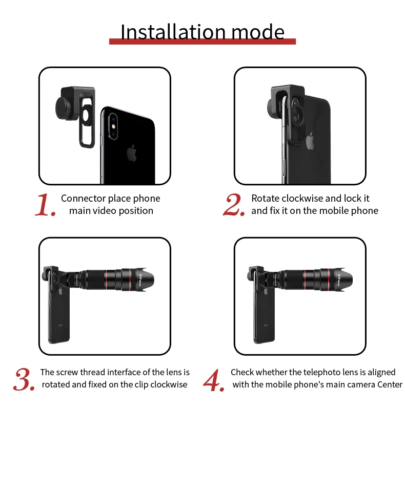 Good monocular telescope 36 times, high-definition magnifying lens 18x100 telescope and mobile phone telescope