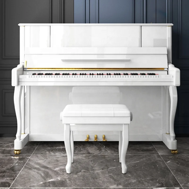 Middleford Price White Upright Wooden Piano for Kids and Adults 123