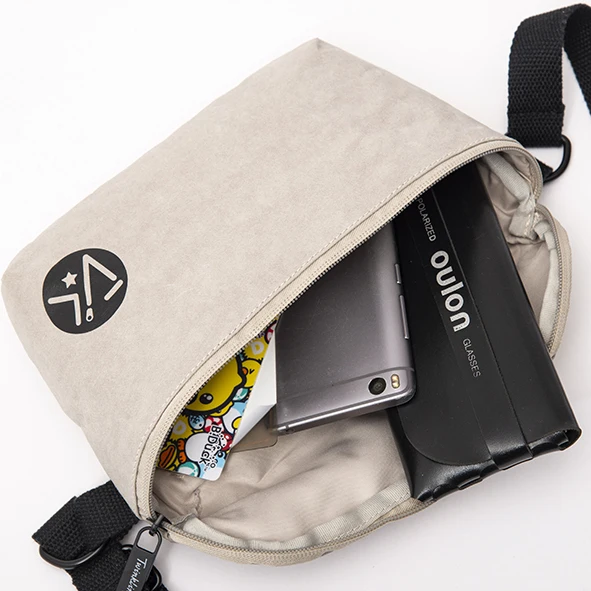Kraft Paper Recycled Light Weight Paper Fanny Pack Waist Bag Daily Sport Waist Bag