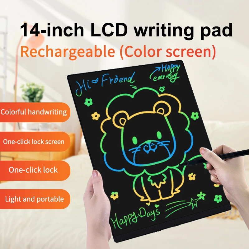 new products 2023 electronic tablet drawing board reusable lcd writing tablet 14 inch