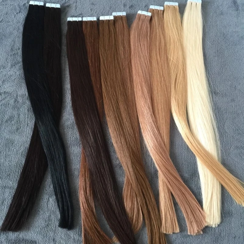 Top Quality Factory Wholesale Price 100% Virgin Human Hair Extensions Tape Hair Pre bonded Hiar with Full Cuticles Tape in hair