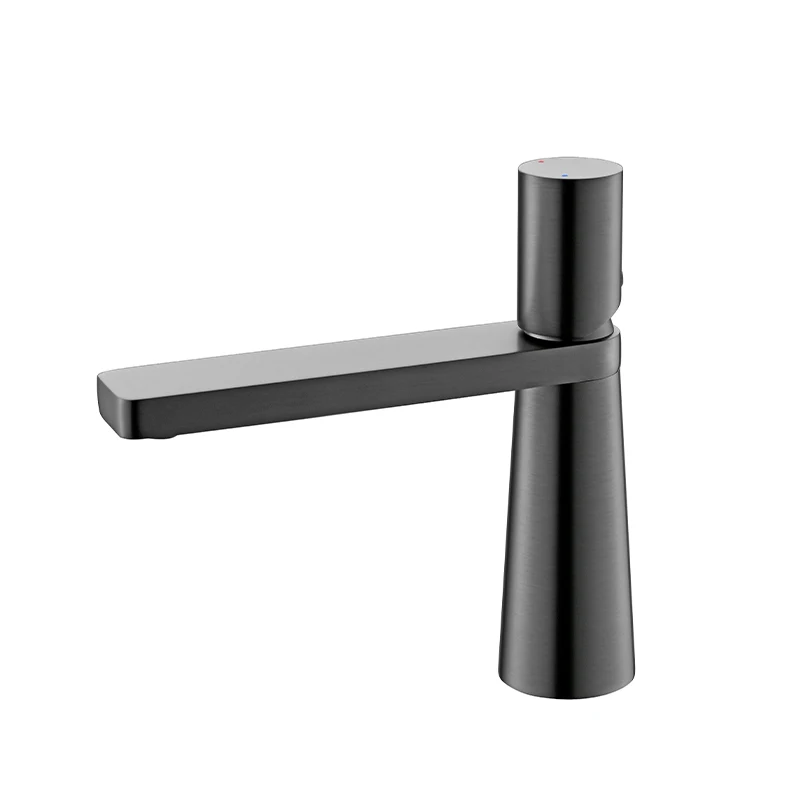 New style brass faucet hot cold shower faucet set bathroom tall gun grey basin faucets