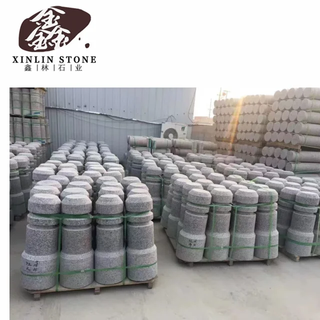 cantera stone columns Car Parking Stop Ball statue stone carving stone figure white black gray G602 G603 G654 granite