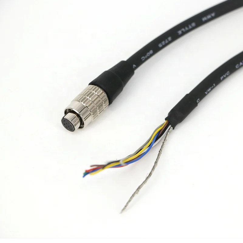 Industrial camera trigger cable Hr25-7tp-8s Hirose 8pin female power trigger cable
