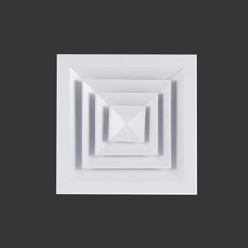 Hvac Aluminum Square Deflectors Ceiling Air Diffuser Grille For Ventilation System