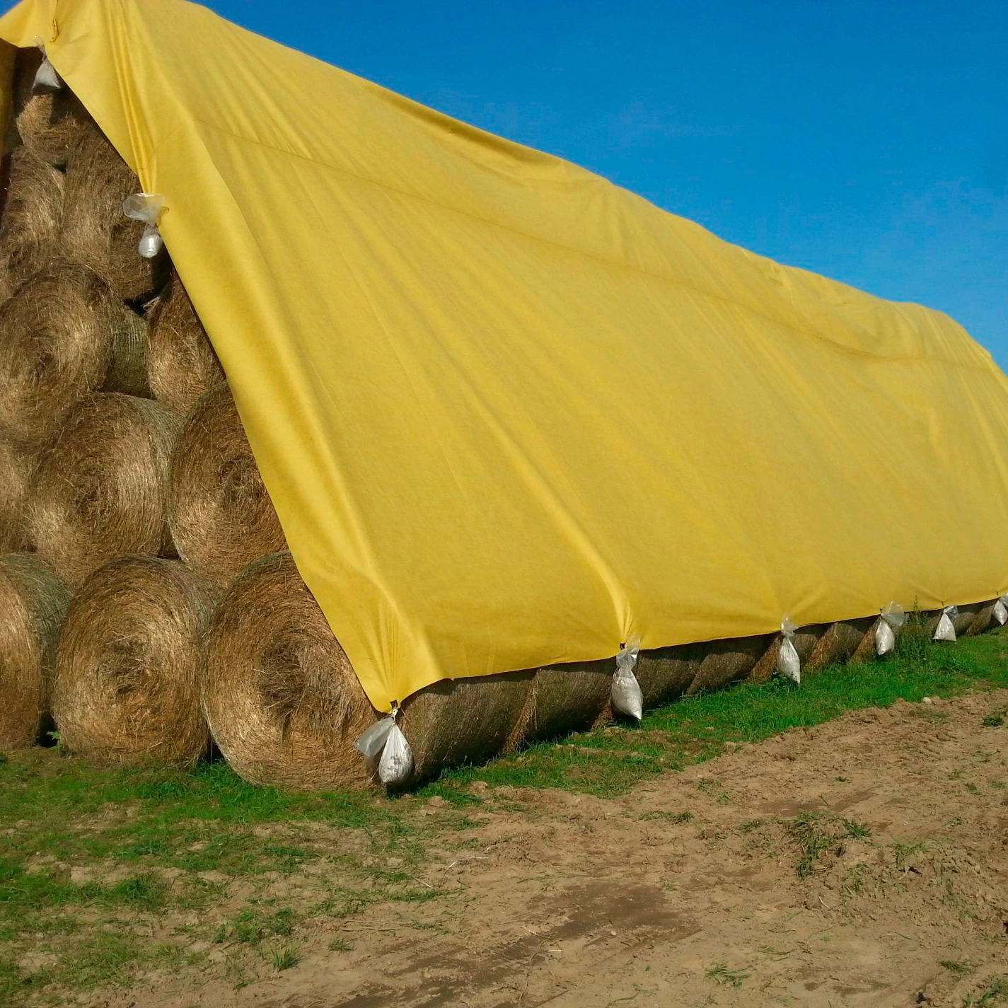 18.3m * 6.71m yellow digital printing 700gsm PVC coated tarpaulin cover