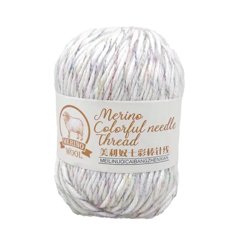 Merino Wool Blended Yarn Colorful DIY Hand-Woven Knitting Sewing Weaving Embroidery-for Scarf Hat Coat Sweater Bag Line