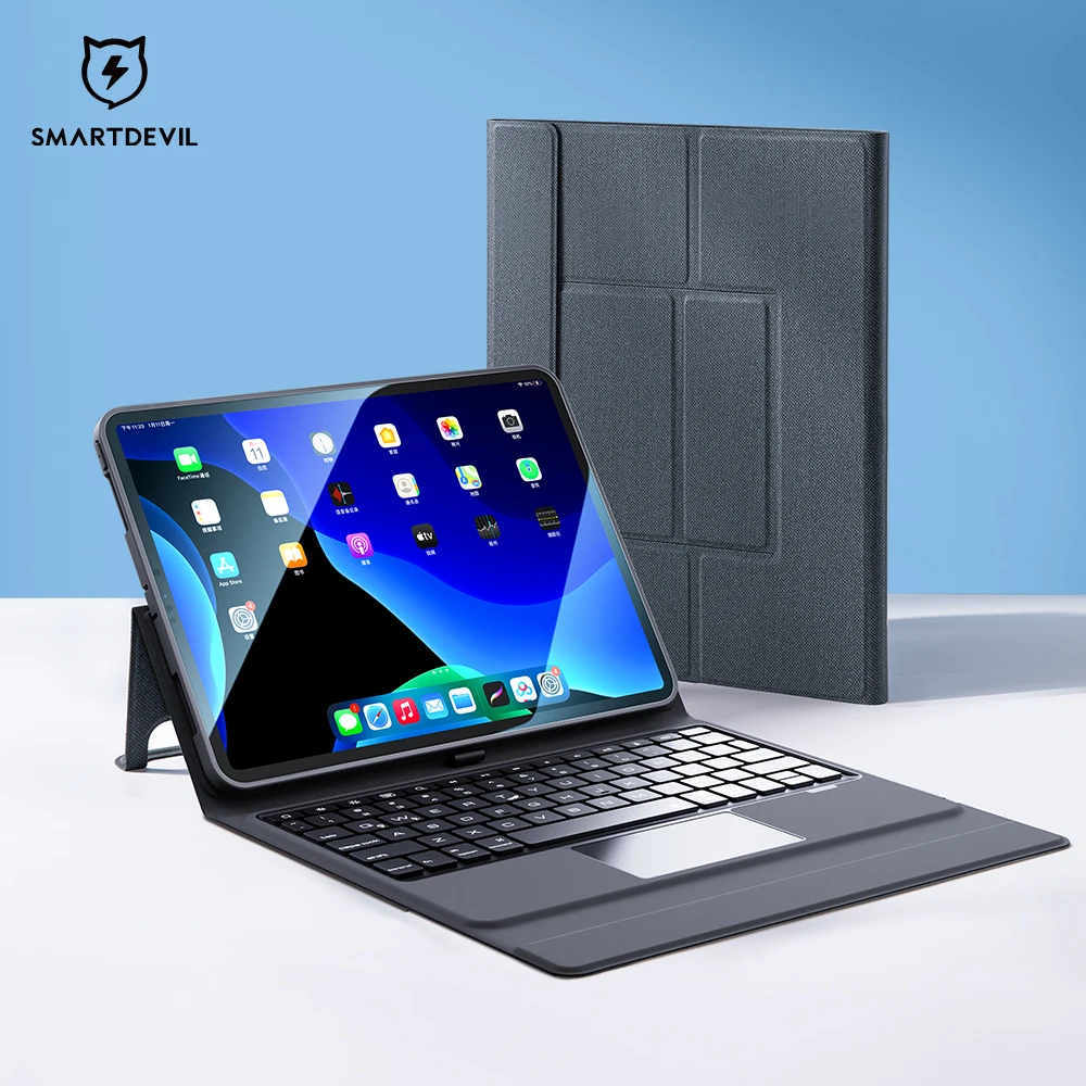 
SMARTDEVIL Official Smart Keyboard Flip Cover For iPad Air/Pro/Mini Wireless Touchpad Keyboard For Tablet 