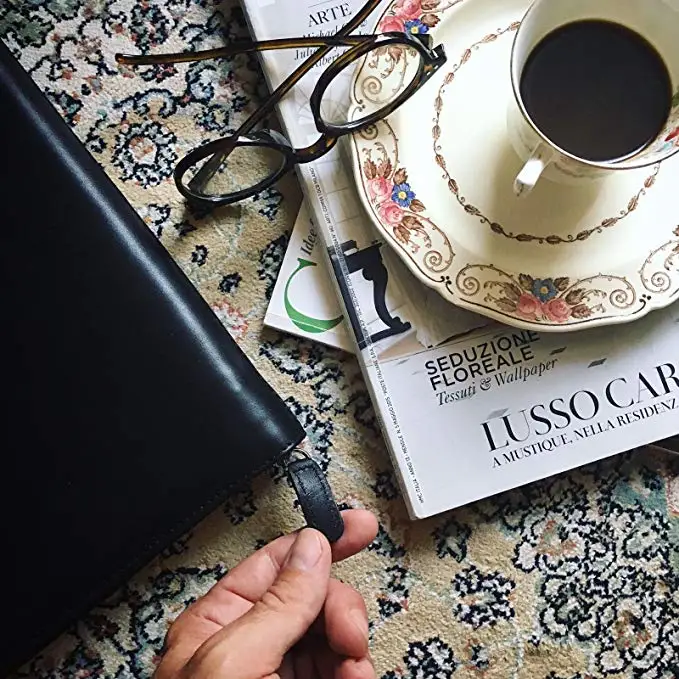 
Leather Padfolio Executive Leather Writing Portfolio Document Holder Business Case notebook 