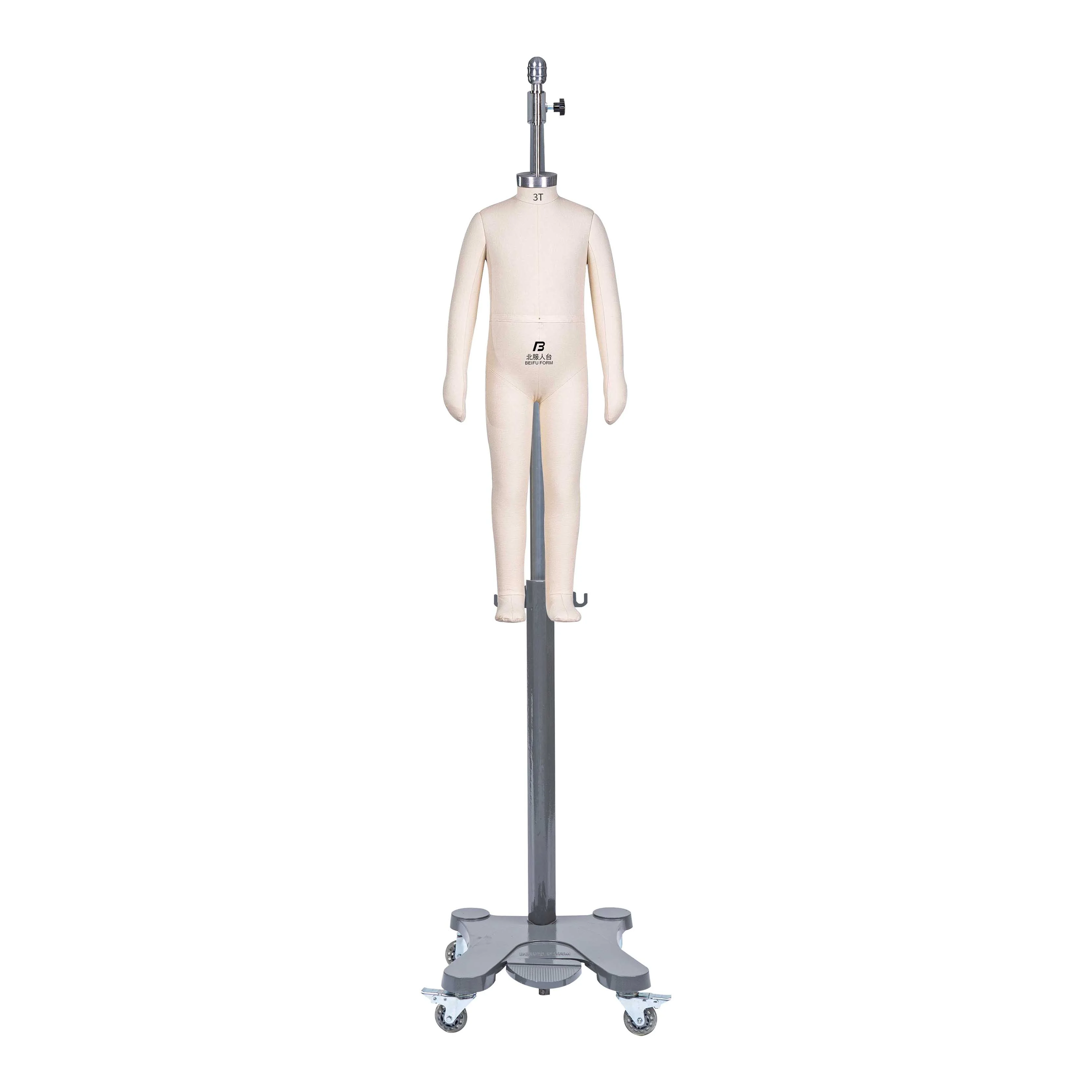 Beifuform high quality toddle EU size 3T children full body mannequin with base kid dummy sewing manikin for tailor design