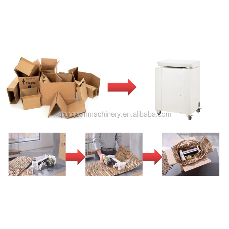 Waste recycling corrugated cardboard carton box cross cut shredder paper shredding cutting machine price on sale